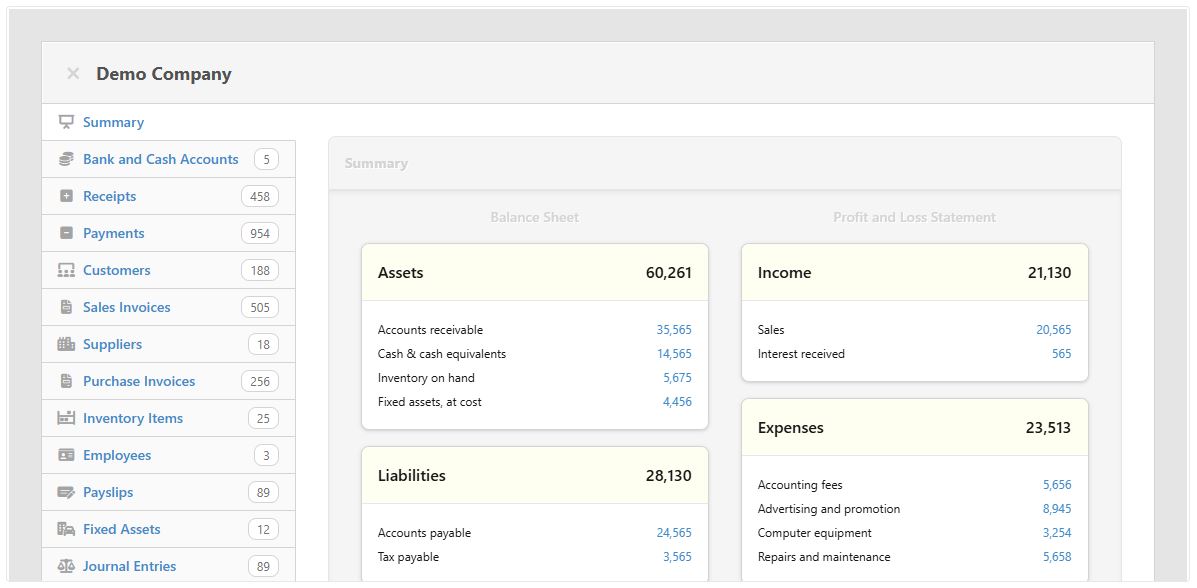 Manager demo company dashboard